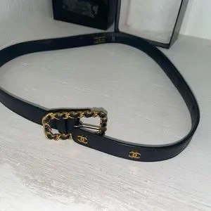 SPECIAL SALE‼️ Authentic vintage Chanel black leather belt + CC logos. CHANEL | Accessories | Special Sale Authentic Vintage Chanel  main image 3